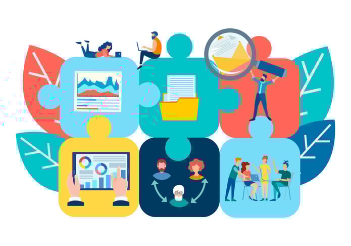 Puzzles represent the relationship of parts to the efficiency of the whole_iStock-1171754951